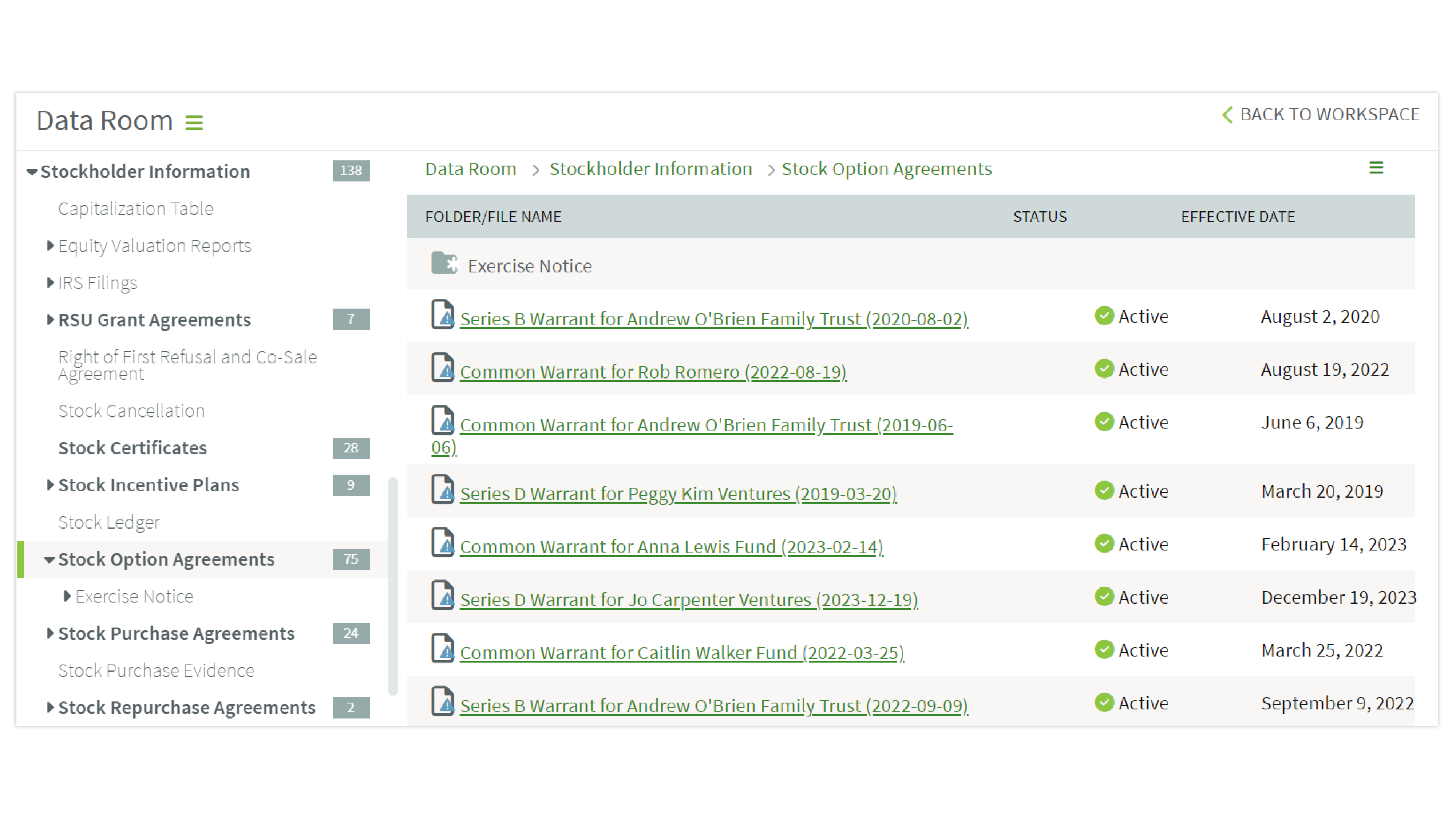 AUTOMATED DATA ROOM (REPORT ONLY)